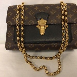 Louis Vuitton chain crossbody bag monogram with black